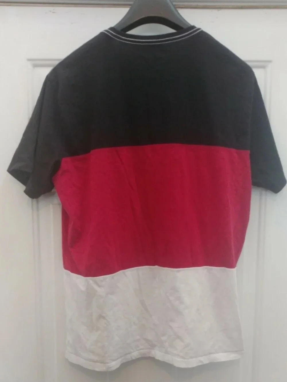 TRUE RELIGION MENS RED-BLACK-WHITE COTTON BIG LOGO SHORT SLEEVE T-SHIRT SIZE 2XL
